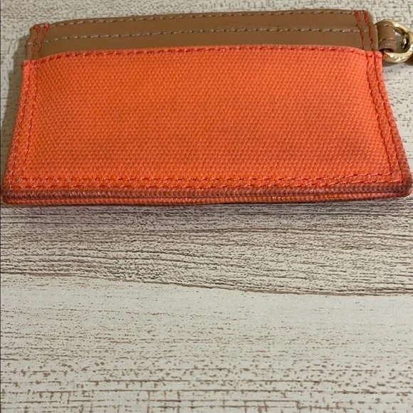 Tory Burch Orange and Tan Card Holder - Picture 3 of 6